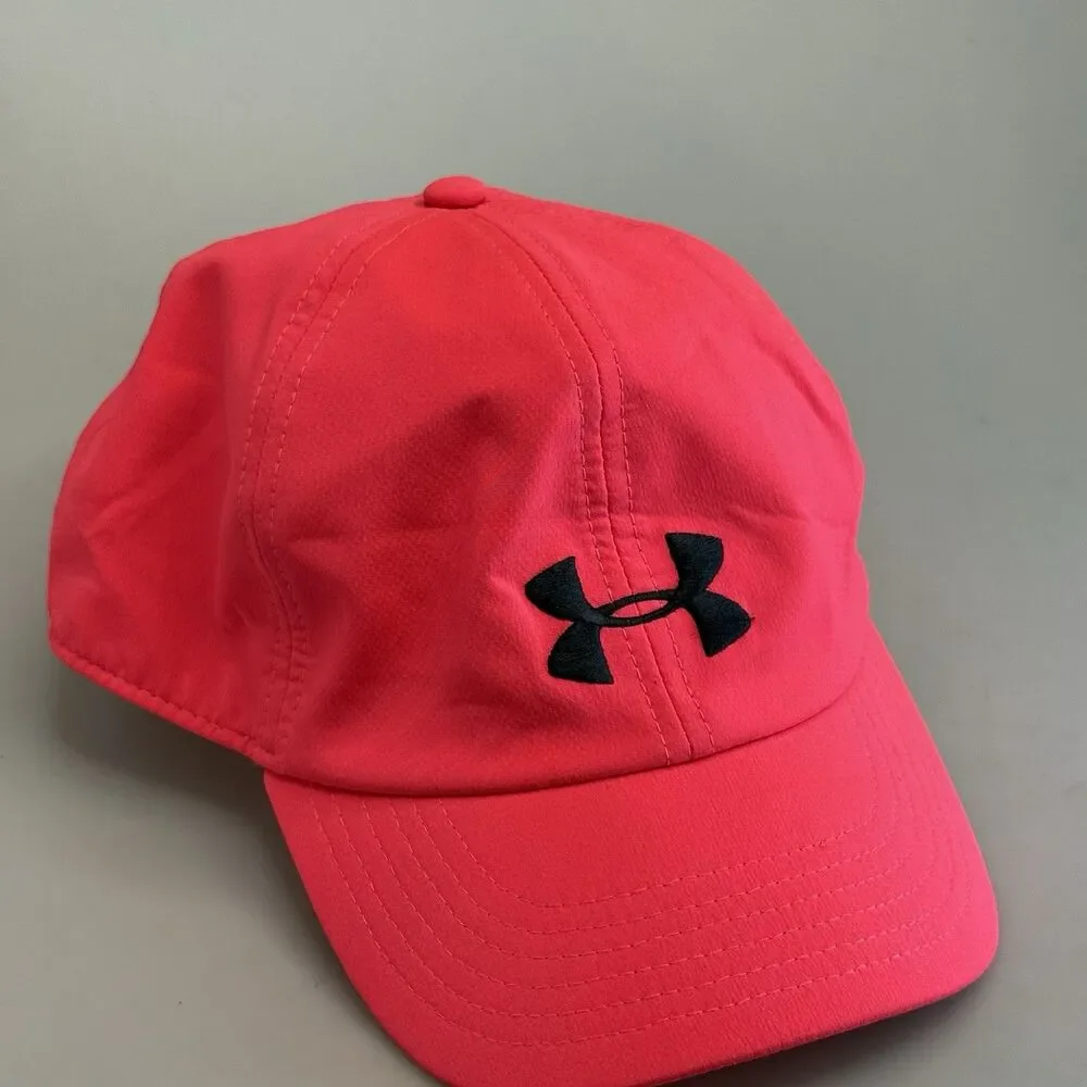 Under Armour Ball Cap Hat Hot Pink Neon Buckle Strap Women's OSFA Active Running